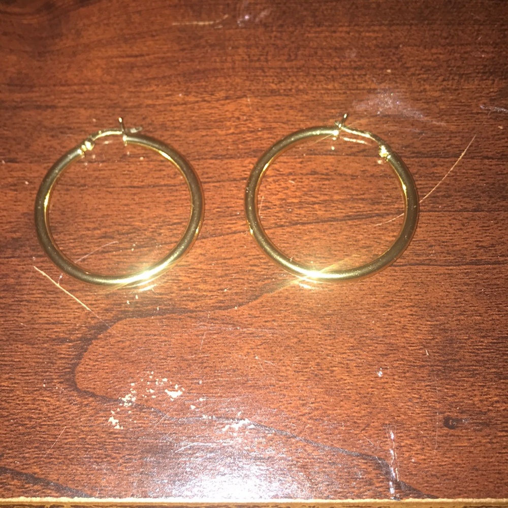 gold plated hoops
